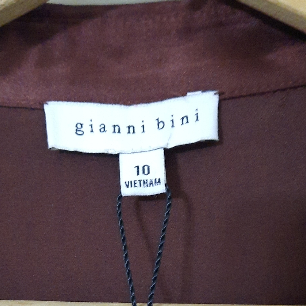 Gianni Bini Rich Burgundy/brown Long Sleeve Dress - Picture 4 of 13
